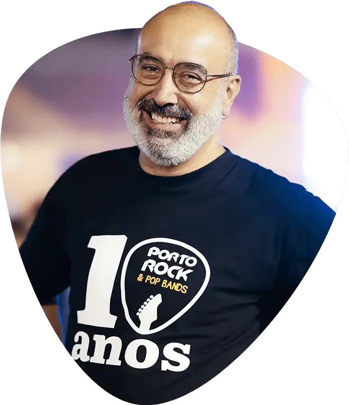 Foto do Professor Wagner Siqueira (Chuim), diretor artístico do Porto Rock
